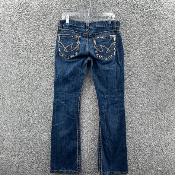 Cruel Denim Blake Jeans Womens 30/9 Boot Cut Blue Stretch Denim Heavy Stitching